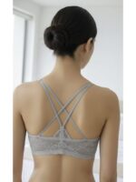 Grey Single Foam Pad Bra - Image 3