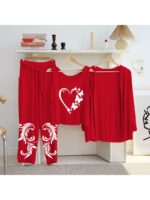 3 Piece Night Suit Jersey Fabric