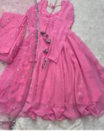 Long Sleeves Maxi With Lace Dupatta 3 Pcs