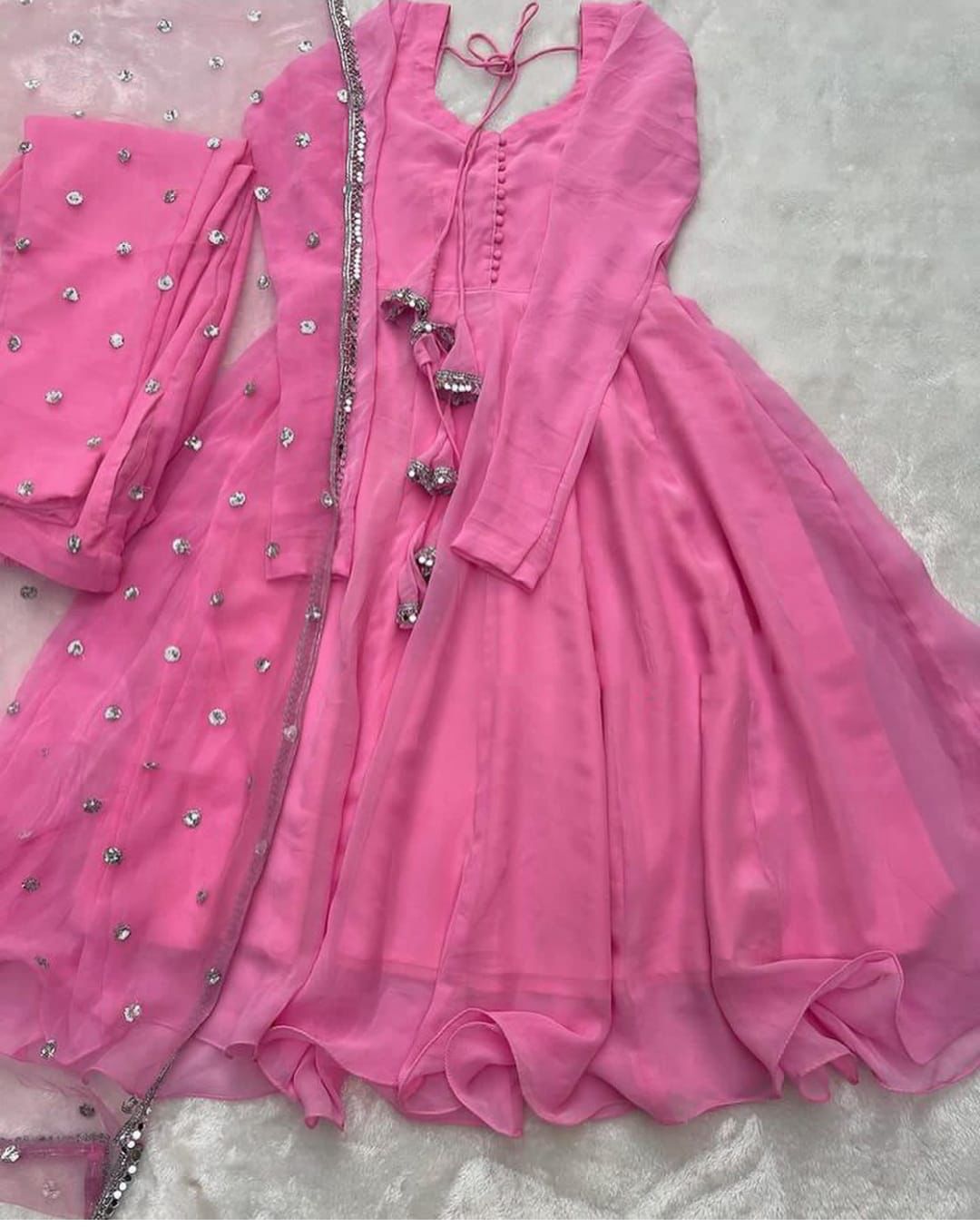 WhatsApp Image 2026-07-08 at 2.38.23 PM Long Sleeves Maxi With Lace Dupatta 3 Pcs - Image 1