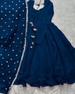 Long Sleeves Maxi With Lace Dupatta 3 Pcs - Image 9