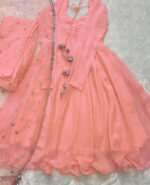 Long Sleeves Maxi With Lace Dupatta 3 Pcs - Image 5