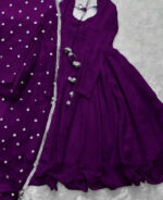 Long Sleeves Maxi With Lace Dupatta 3 Pcs - Image 3