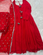 Long Sleeves Maxi With Lace Dupatta 3 Pcs - Image 2